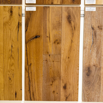 Boston Engineered Real Wood French Oak Smoked Brushed Light White Grain Oiled Sunken Filler